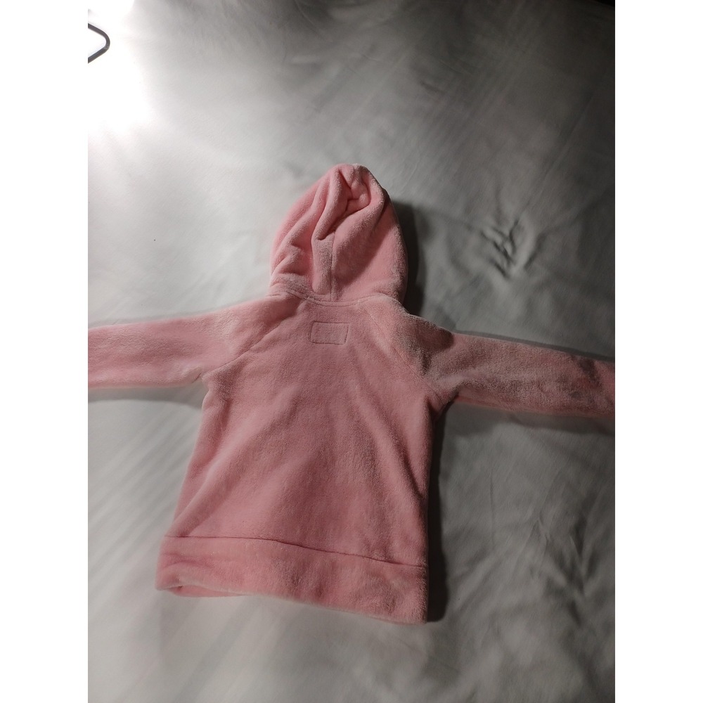 Member's Mark Plush Pullover Hoodie Girls 5/6 Pink Cuddly Sherpa Lined Cozy - Picture 6 of 7